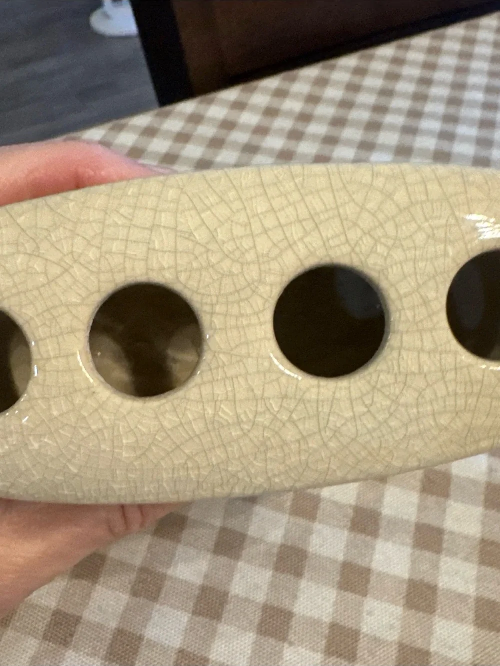 Croscill portico bronze Ceramic Toothbrush Holder with Gold Accent